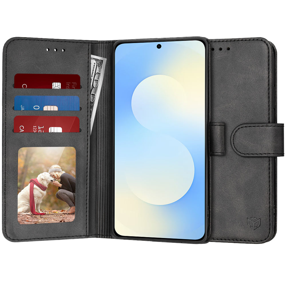 Калъф за Samsung Galaxy S25 FE, Techsuit, Diary Book, Черен