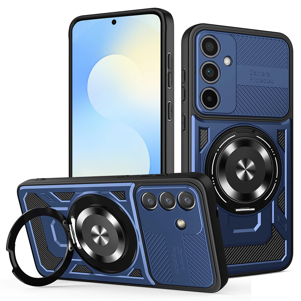 Калъф за Samsung Galaxy S25 FE, Techsuit, RuggedCam, Син
