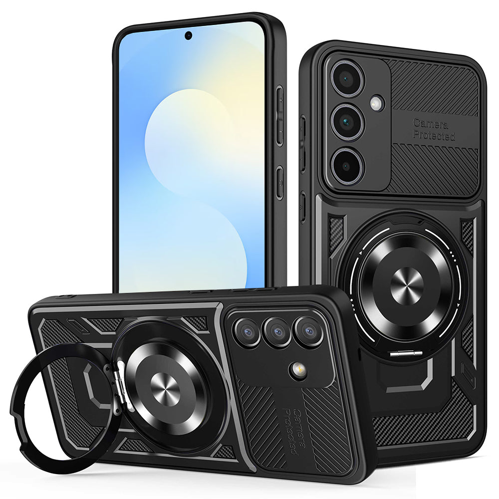 Калъф за Samsung Galaxy S25 FE, Techsuit, RuggedCam, Черен