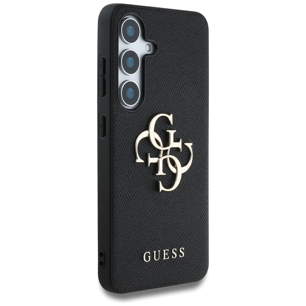 Калъф за Samsung Galaxy S25+ S936, Guess, 4G Grained Big and Classic Logo, Черен