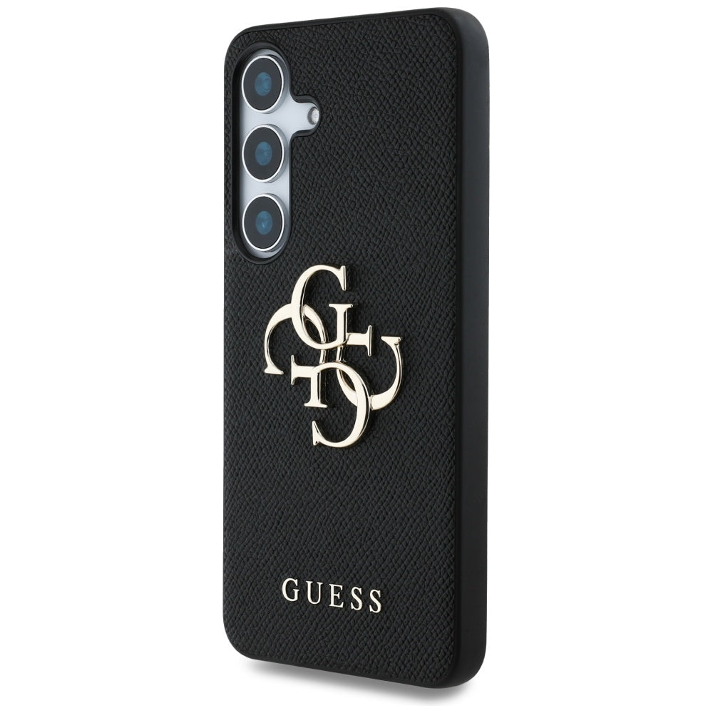 Калъф за Samsung Galaxy S25+ S936, Guess, 4G Grained Big and Classic Logo, Черен