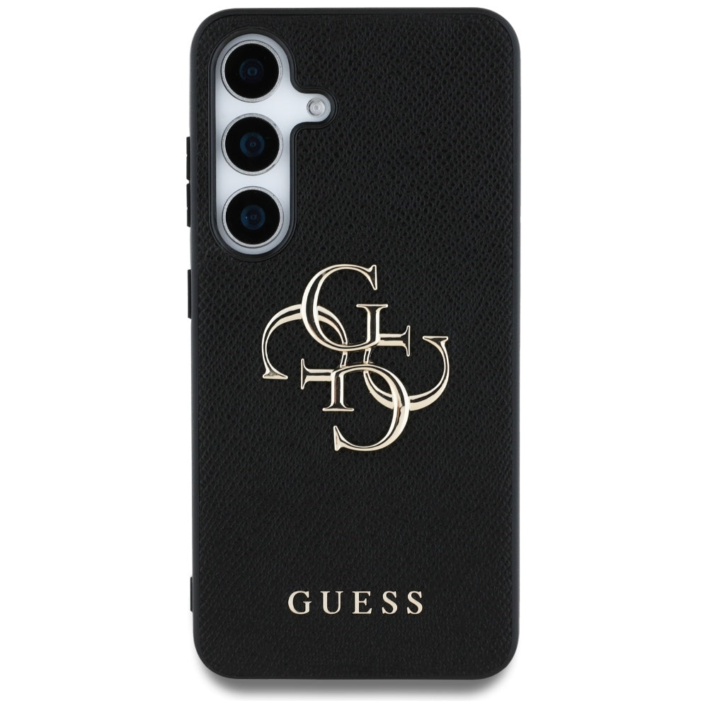 Калъф за Samsung Galaxy S25+ S936, Guess, 4G Grained Big and Classic Logo, Черен