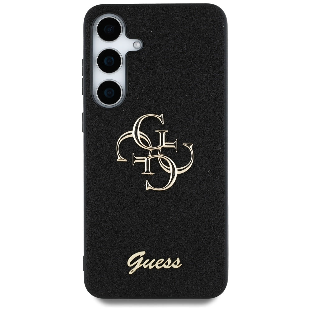 Калъф за Samsung Galaxy S25+ S936, Guess, Glitter Big 4G Script, Черен