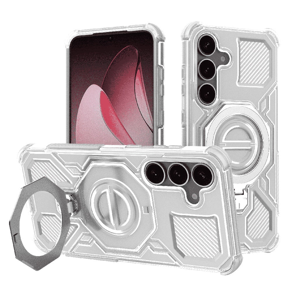 Калъф за Samsung Galaxy S25+ S936, Techsuit, Carbon Shield Pro, Бял