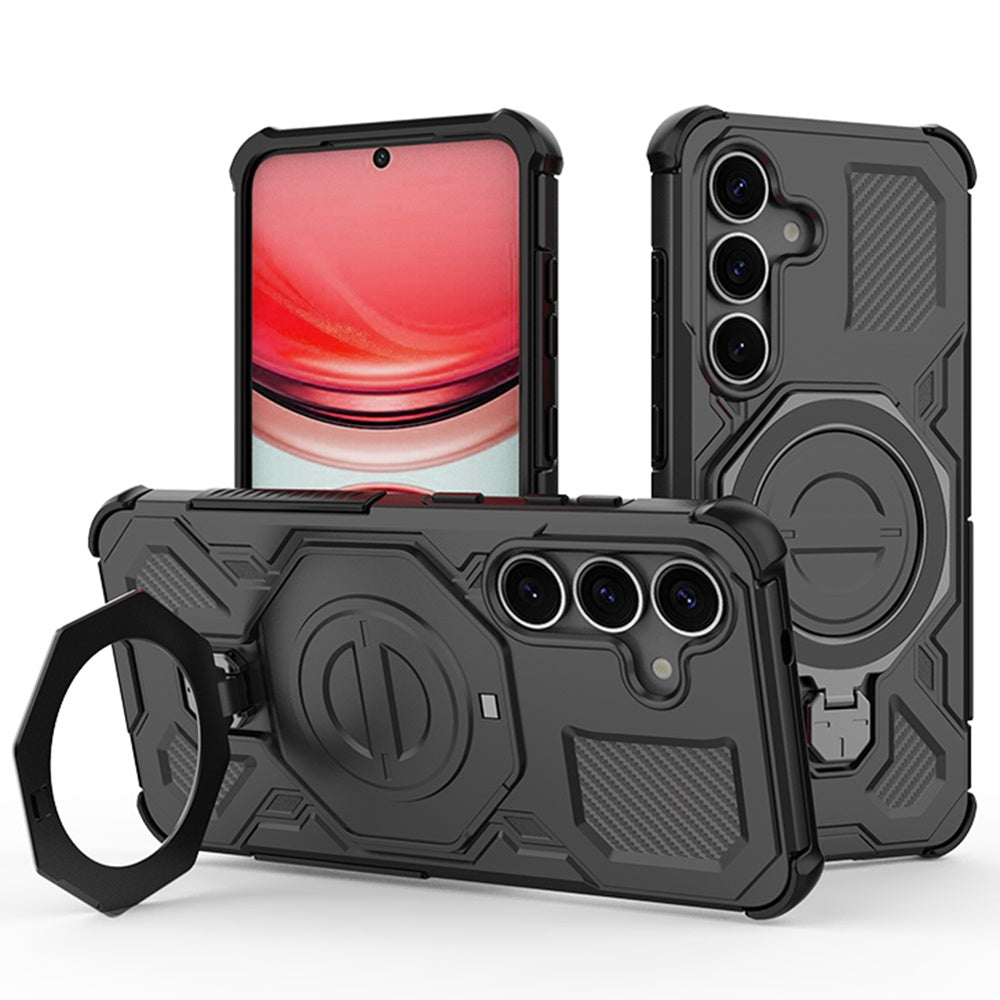 Калъф за Samsung Galaxy S25+ S936, Techsuit, Carbon Shield Pro, Черен