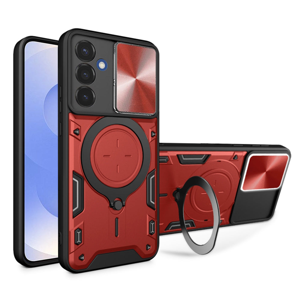 Калъф за Samsung Galaxy S25 S931, Techsuit, CamGuard Pro, Червен