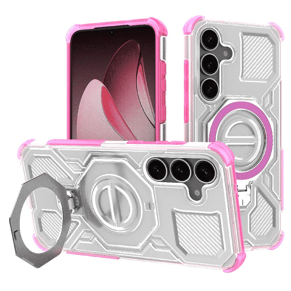 Калъф за Samsung Galaxy S25 S931, Techsuit, Carbon Shield Pro, Розов