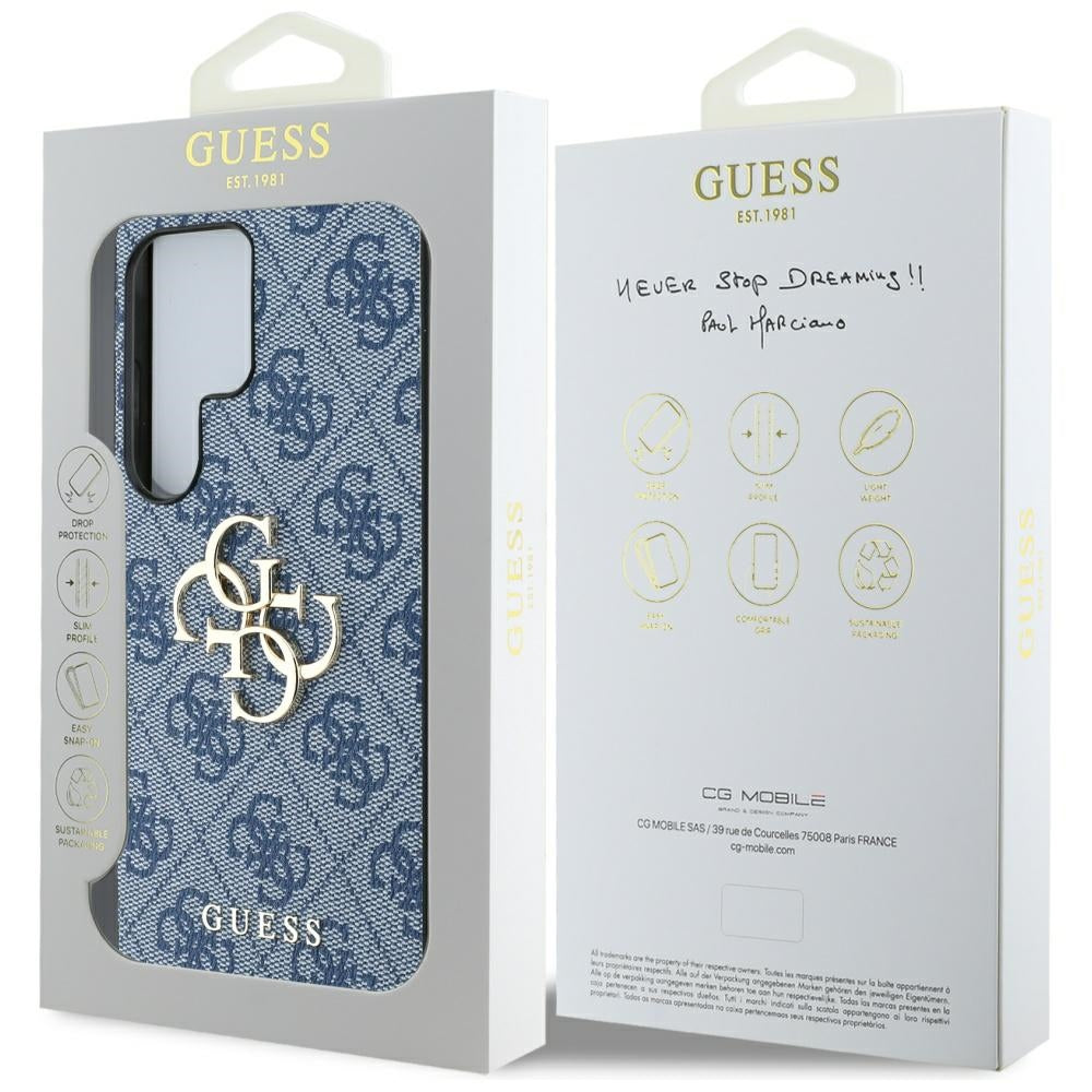 Case for Samsung Galaxy S25 Ultra S938, Guess, 4G Big Logo, Blue