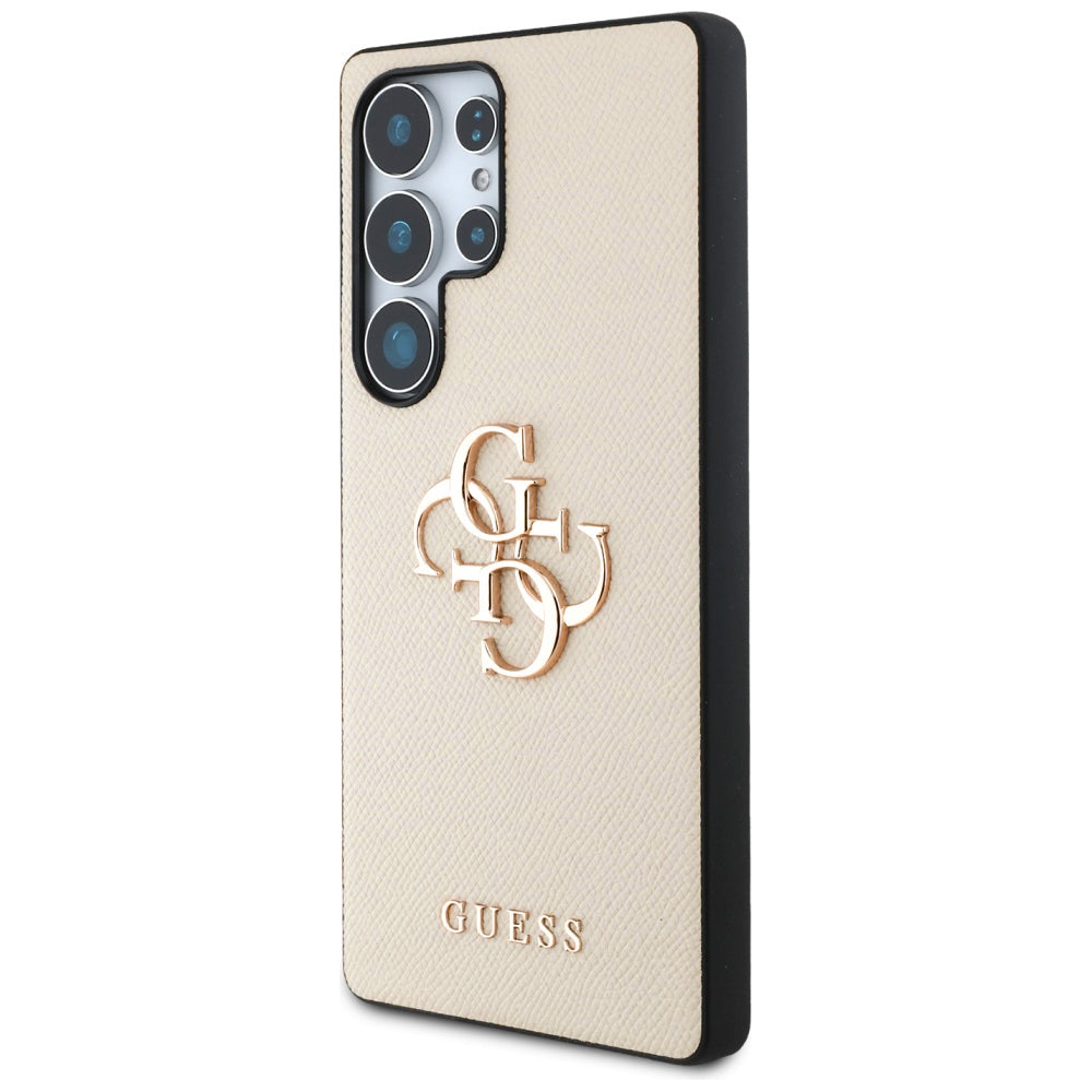 Калъф за Samsung Galaxy S25 Ultra S938, Guess, 4G Grained Big and Classic Logo, Бежов