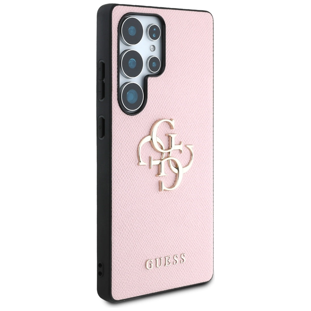 Калъф за Samsung Galaxy S25 Ultra S938, Guess, 4G Grained Big and Classic Logo, Розов