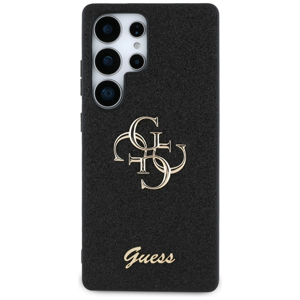 Калъф за Samsung Galaxy S25 Ultra S938, Guess, Glitter Big 4G Script, Черен