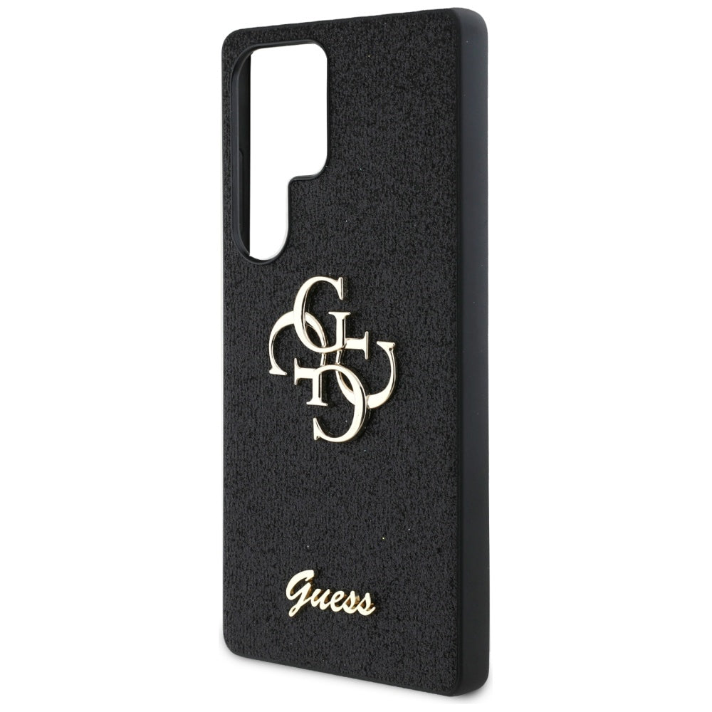 Калъф за Samsung Galaxy S25 Ultra S938, Guess, Glitter Big 4G Script, Черен