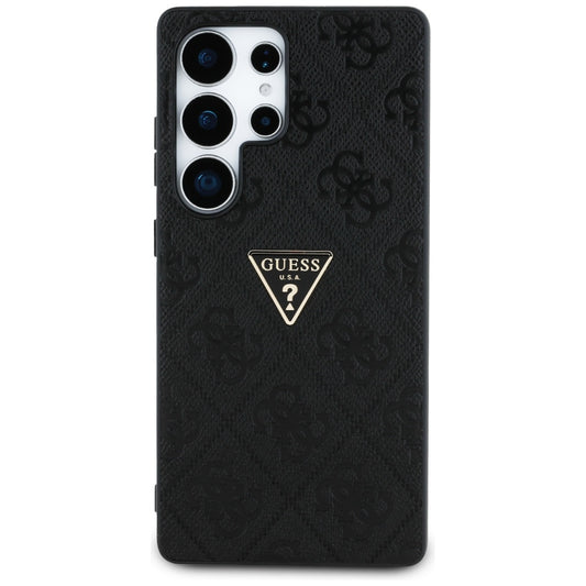 Калъф за Samsung Galaxy S25 Ultra S938, Guess, Grained Hot Stamp 4G Triangle, Черен