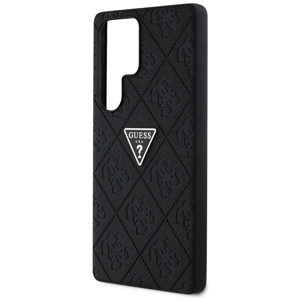 Калъф за Samsung Galaxy S25 Ultra S938, Guess, Grained Hot Stamp 4G Triangle, Черен