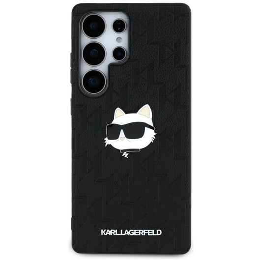 Калъф за Samsung Galaxy S25 Ultra S938, Karl Lagerfeld, Monogram Choupette's Head, Черен