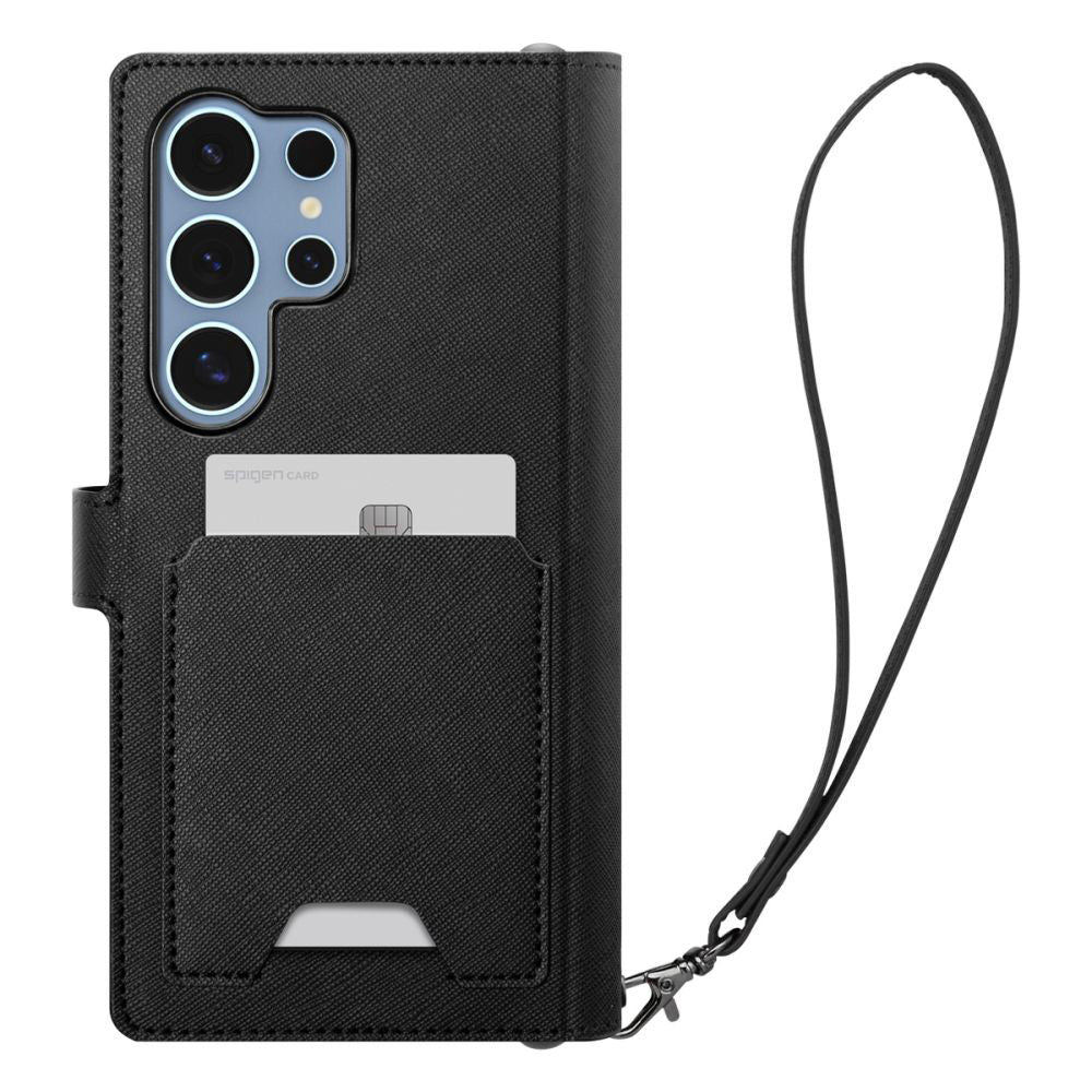 Калъф за Samsung Galaxy S25 Ultra S938, Spigen, Wallet S, Черен ACS09124