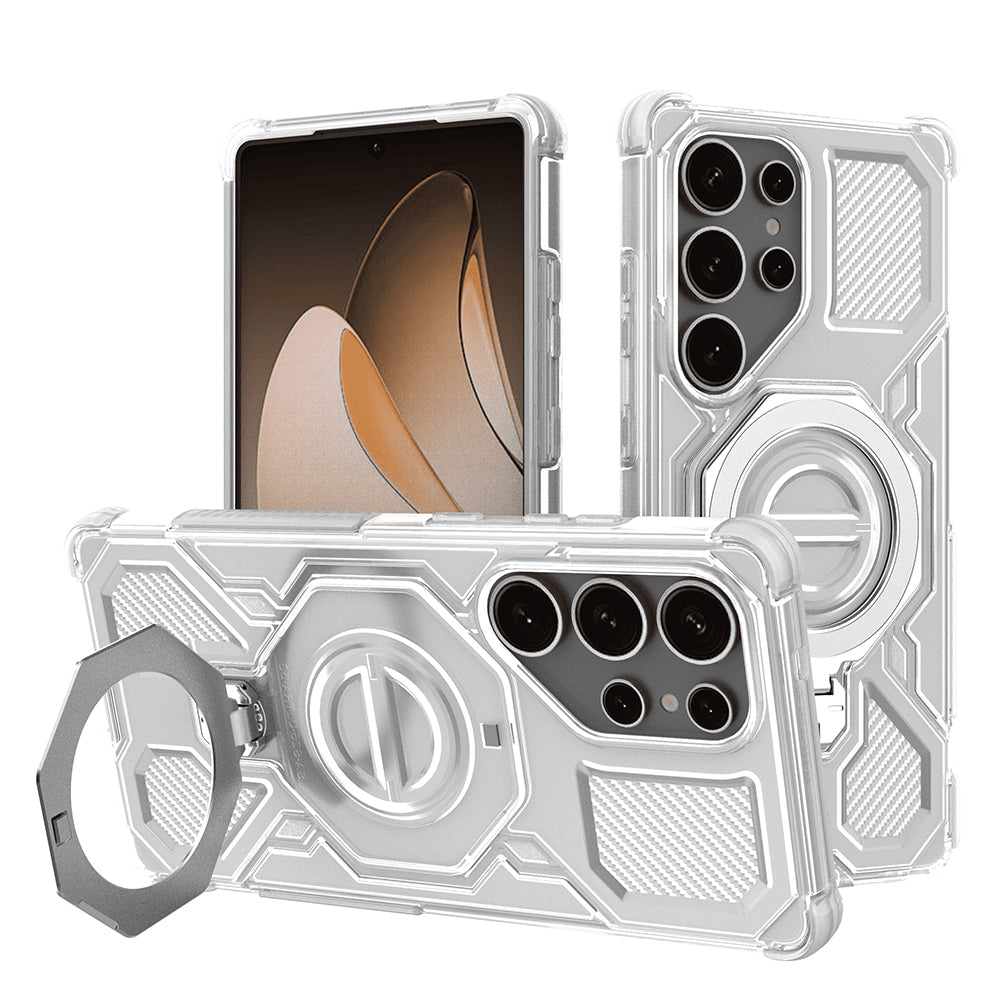 Калъф за Samsung Galaxy S25 Ultra S938, Techsuit, Carbon Shield Pro, Бял
