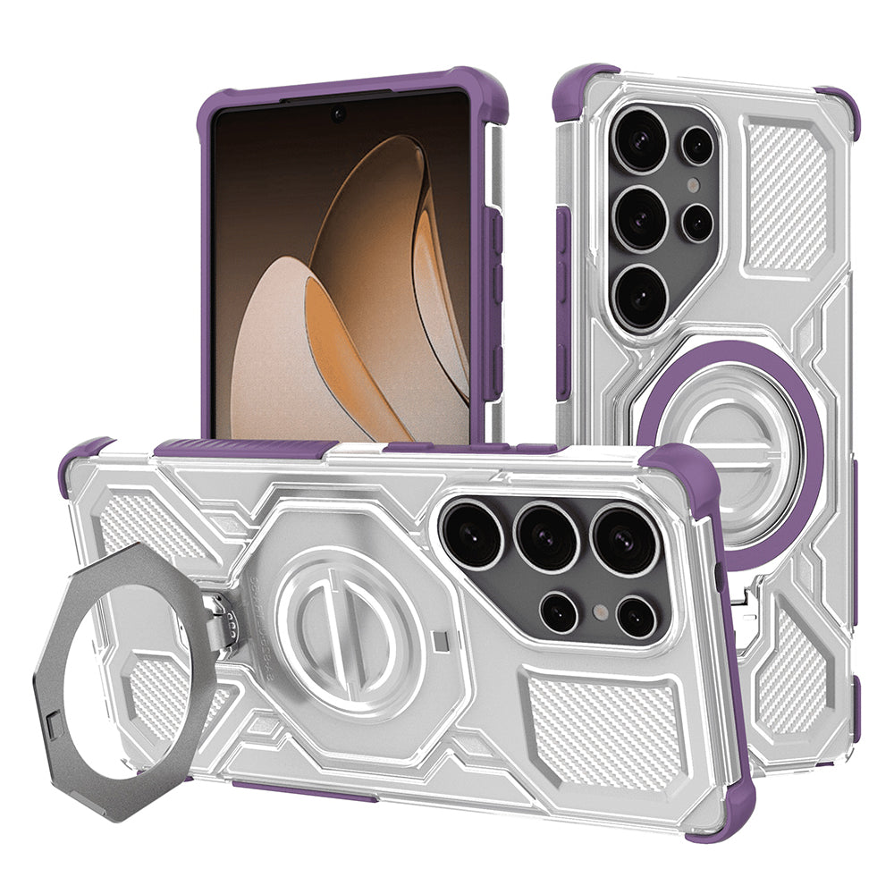 Калъф за Samsung Galaxy S25 Ultra S938, Techsuit, Carbon Shield Pro, Лилав