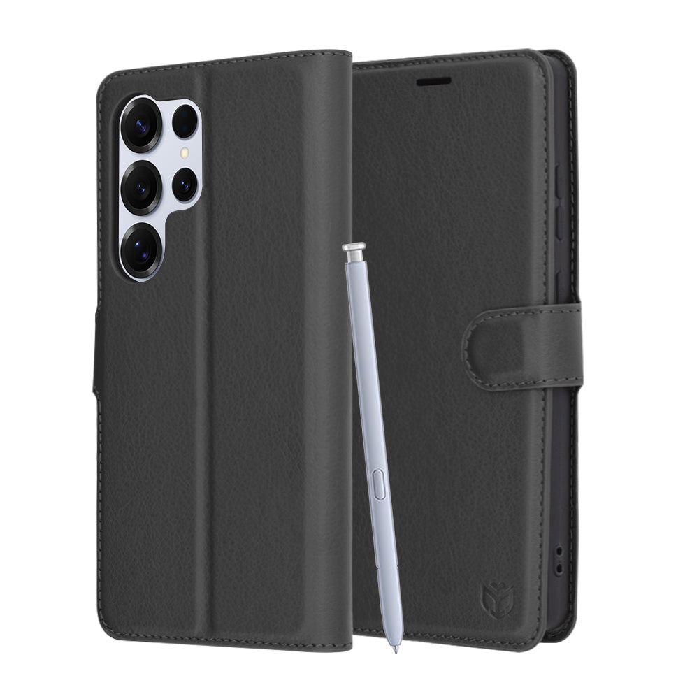 Калъф за Samsung Galaxy S25 Ultra S938, Techsuit, Leather Folio, Черен