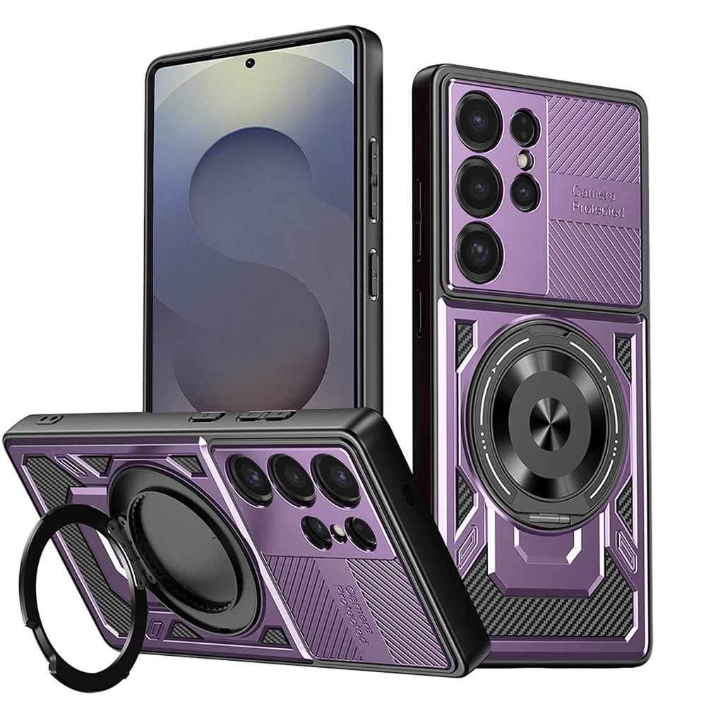 Калъф за Samsung Galaxy S25 Ultra S938, Techsuit, RuggedCam, Лилав