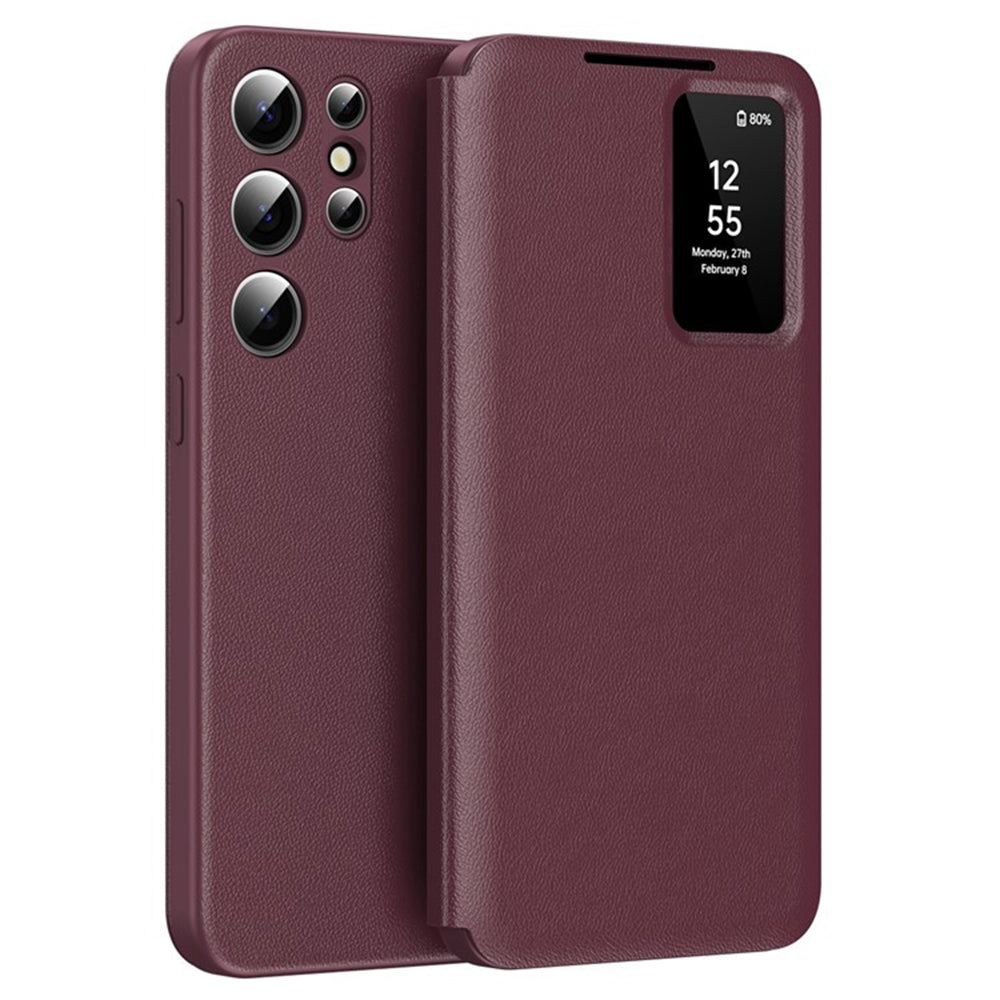 Калъф за Samsung Galaxy S25 Ultra S938, Techsuit, SmartView, Червен