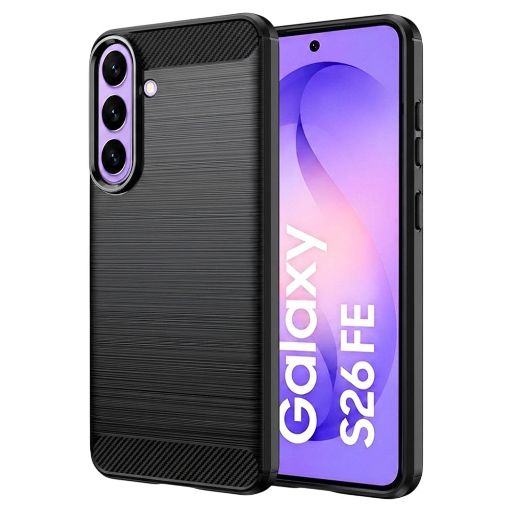 Калъф за Samsung Galaxy S26 FE S741 / S25 FE, Techsuit, Карбон, Черен