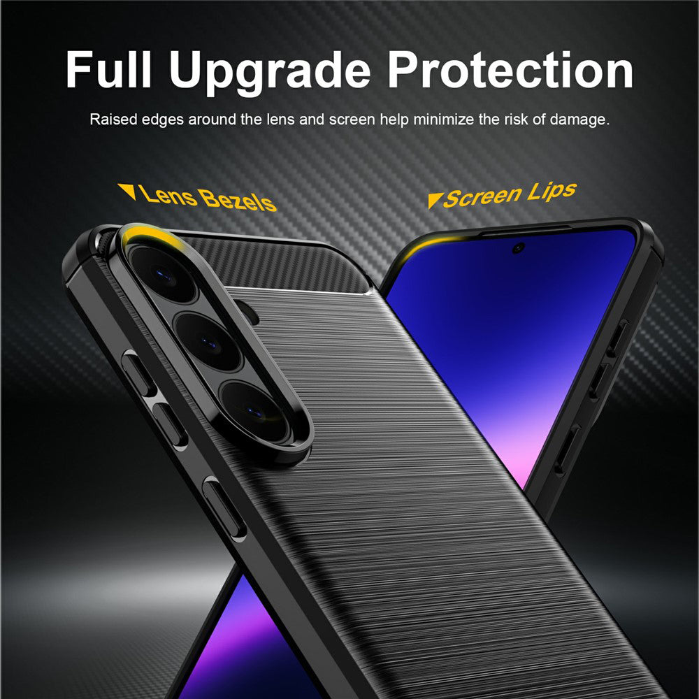 Калъф за Samsung Galaxy S26 FE S741 / S25 FE, Techsuit, Карбон, Черен