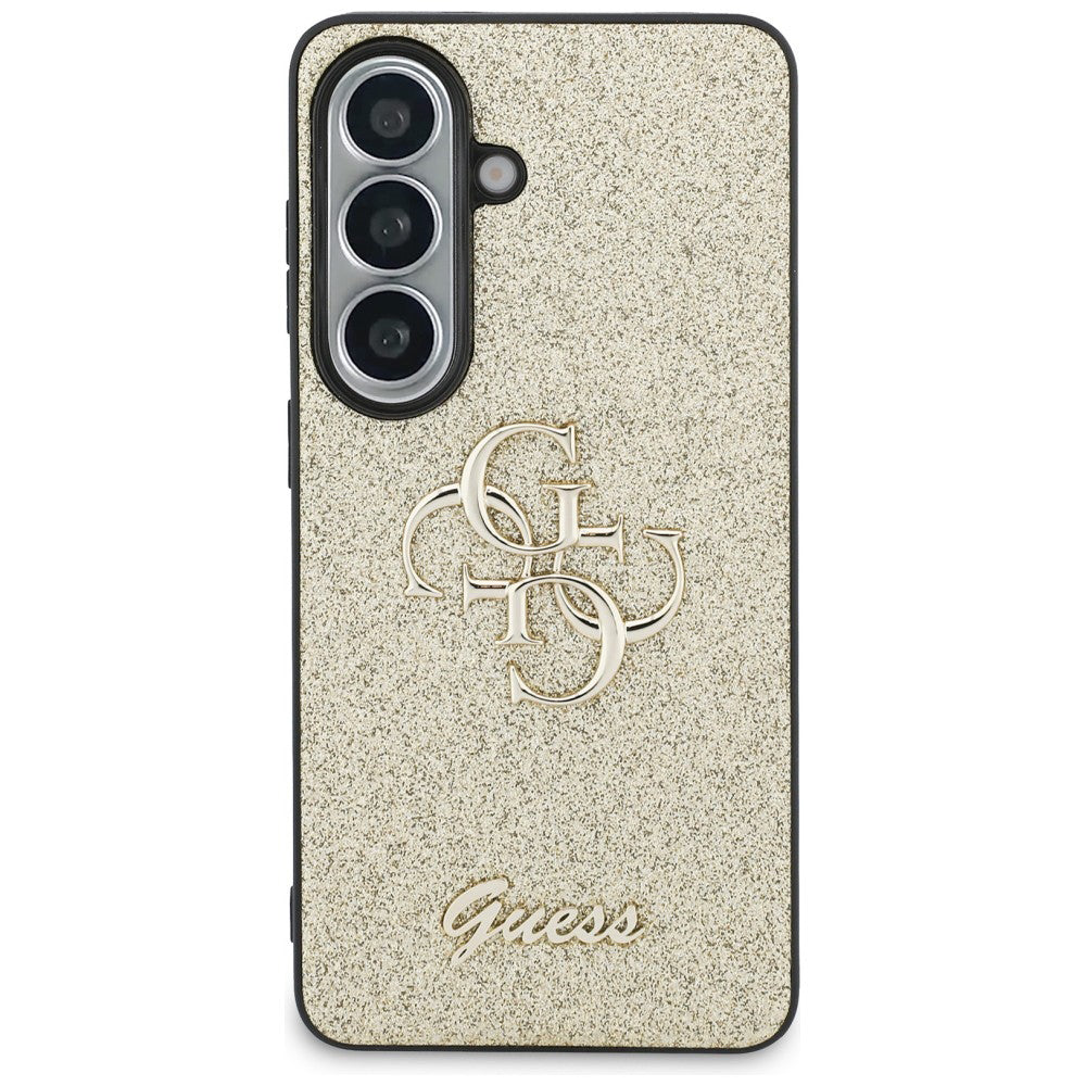 Калъф за Samsung Galaxy S26 S942, Guess, Fixed Glitter Big 4G Metal Frame, Златист