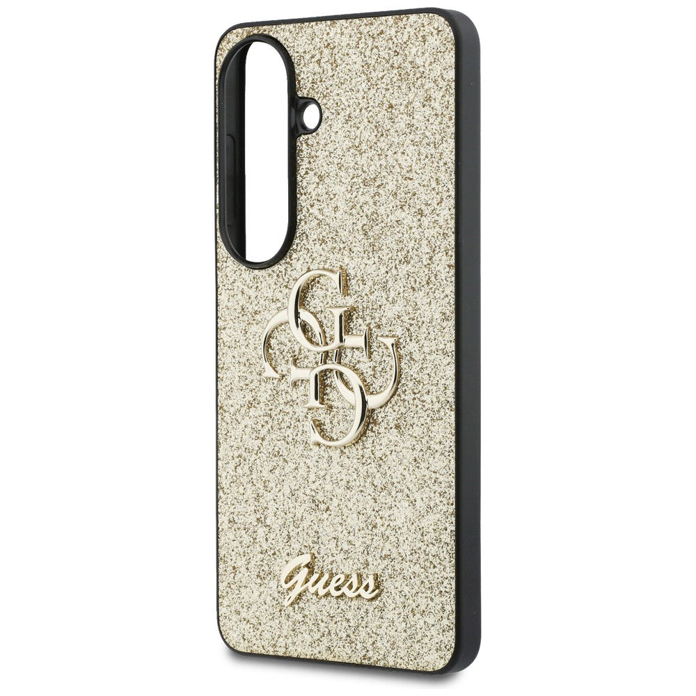 Калъф за Samsung Galaxy S26 S942, Guess, Fixed Glitter Big 4G Metal Frame, Златист