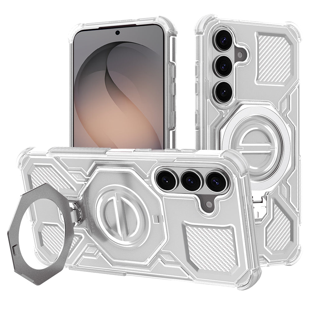 Калъф за Samsung Galaxy S26 S942, Techsuit, Carbon Shield Pro, Бял
