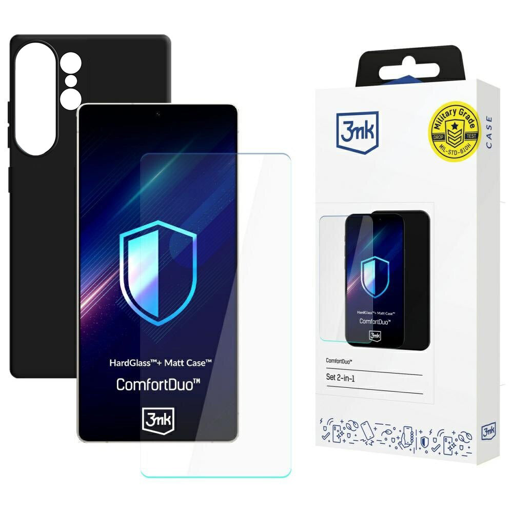 Калъф за Samsung Galaxy S26 Ultra S948, 3MK, ComfortDuo, Черен