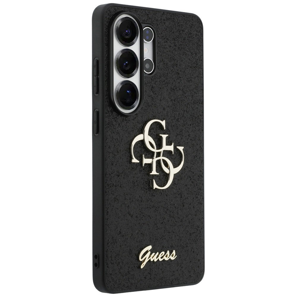 Калъф за Samsung Galaxy S26 Ultra S948, Guess, Fixed Glitter Big 4G Metal Frame, Черен