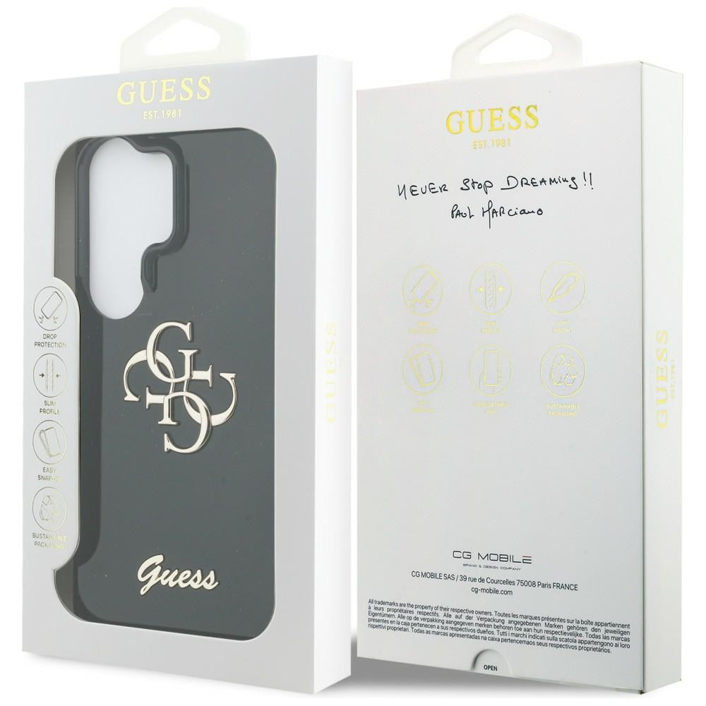 Калъф за Samsung Galaxy S26 Ultra S948, Guess, IML Big Metal 4G Script, Черен