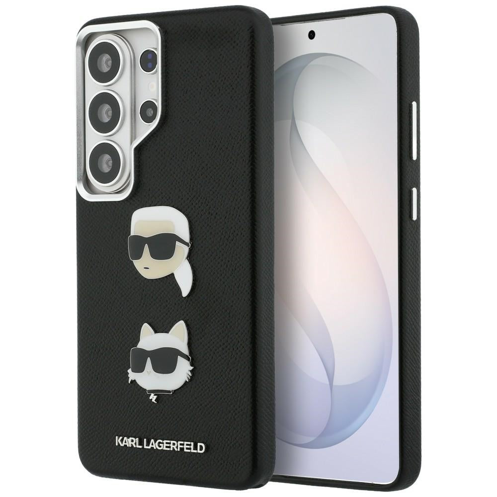 Калъф за Samsung Galaxy S26 Ultra S948, Karl Lagerfeld, Saffiano Karl & Choupette's Head Pin, Черен