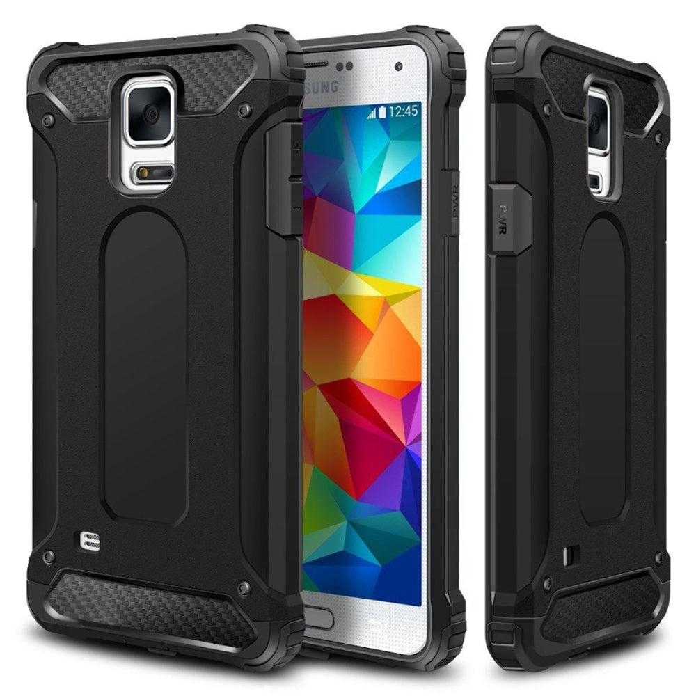 Калъф за Samsung Galaxy S5 G900, Techsuit, Hybrid Armor, Черен
