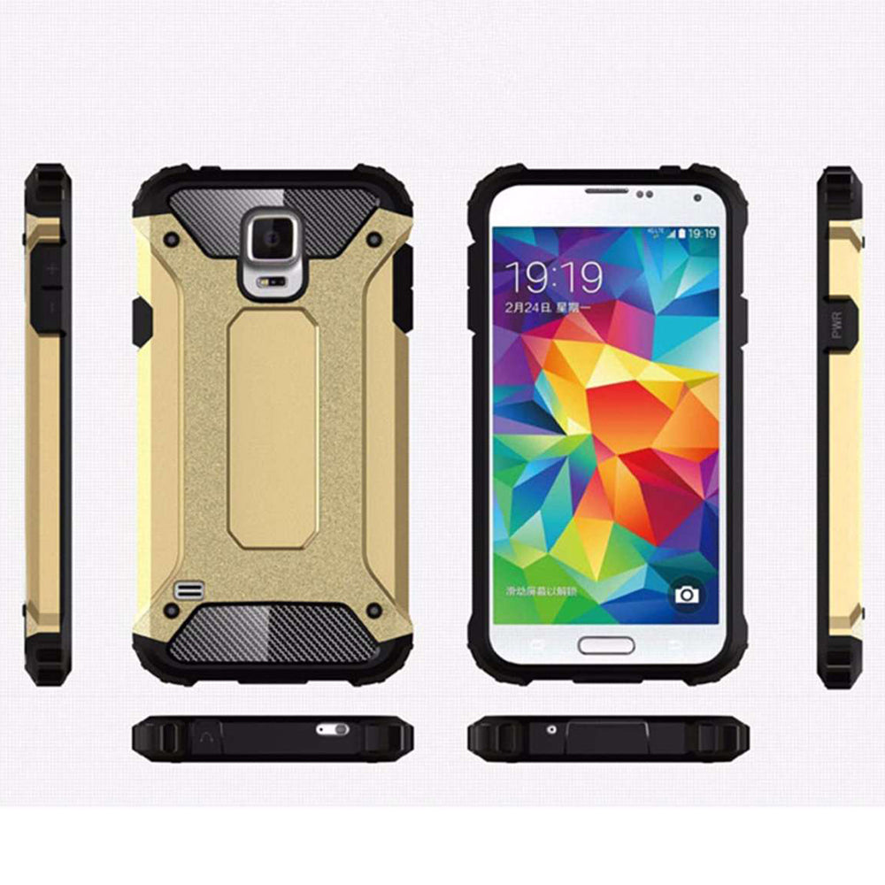 Калъф за Samsung Galaxy S5 G900, Techsuit, Hybrid Armor, Черен