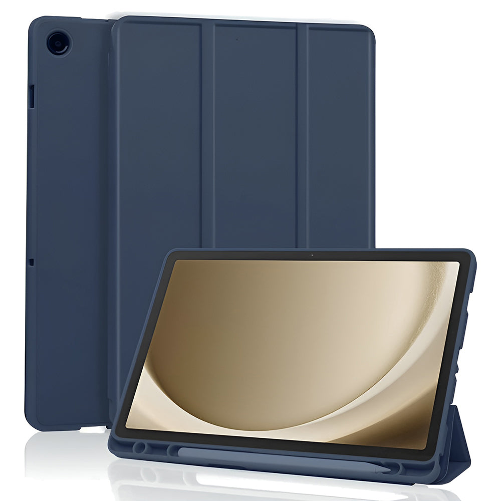 Калъф за Samsung Galaxy Tab A11+ / Tab A9+, Techsuit, Flex Trifold, Тъмносин