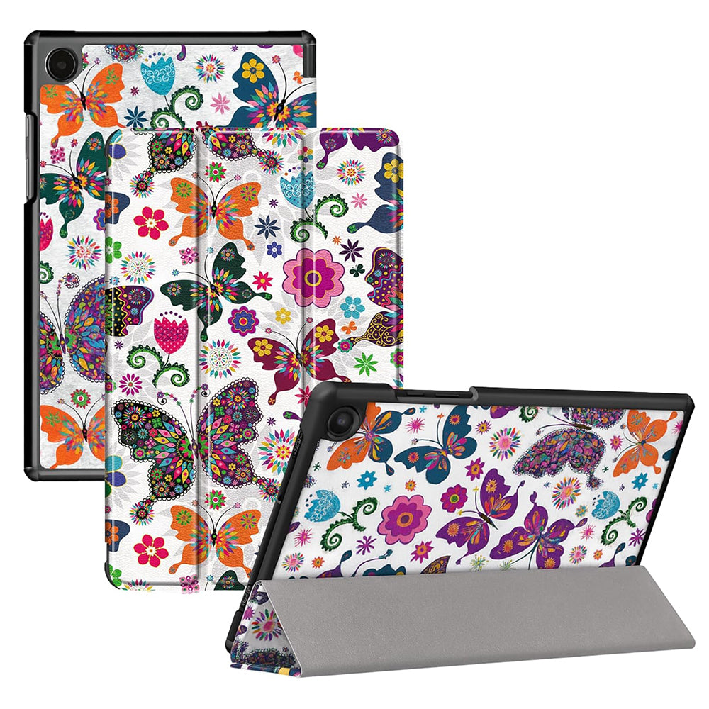Калъф за Samsung Galaxy Tab A11 / Tab A9, Techsuit, FoldPro Butterfly New Model, Многоцветен