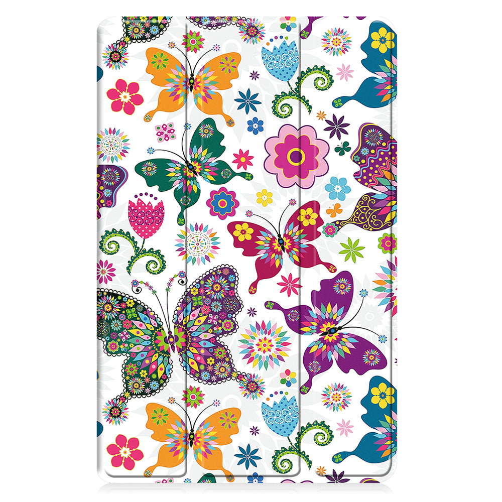Калъф за Samsung Galaxy Tab A11 / Tab A9, Techsuit, FoldPro Butterfly New Model, Многоцветен
