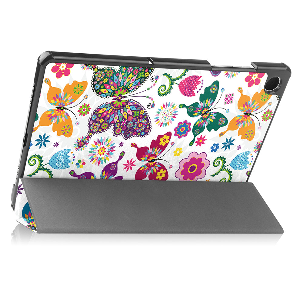 Калъф за Samsung Galaxy Tab A11 / Tab A9, Techsuit, FoldPro Butterfly New Model, Многоцветен