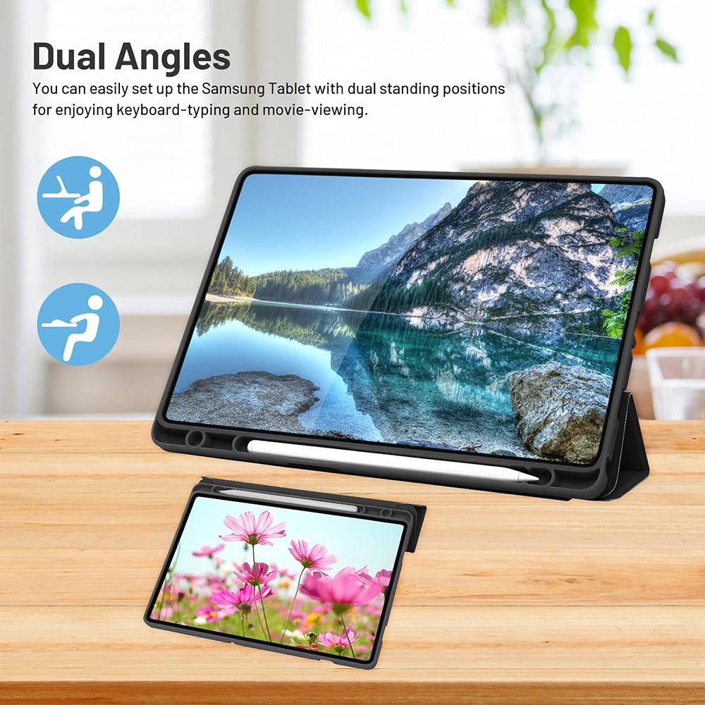 Калъф за Samsung Galaxy Tab A9+, Techsuit, Flex Trifold, Зелен Матча