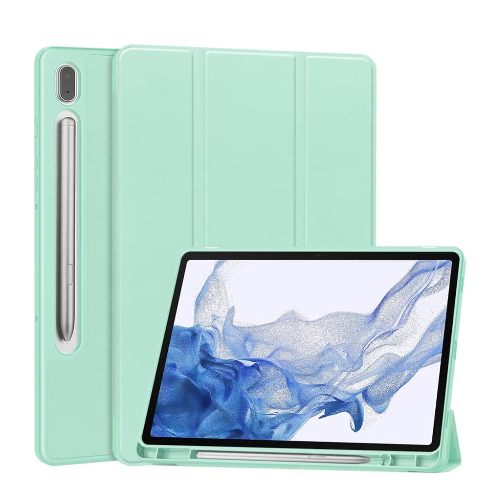 Калъф за Samsung Galaxy Tab S10 FE+, Techsuit, Flex Trifold, Зелен Матча