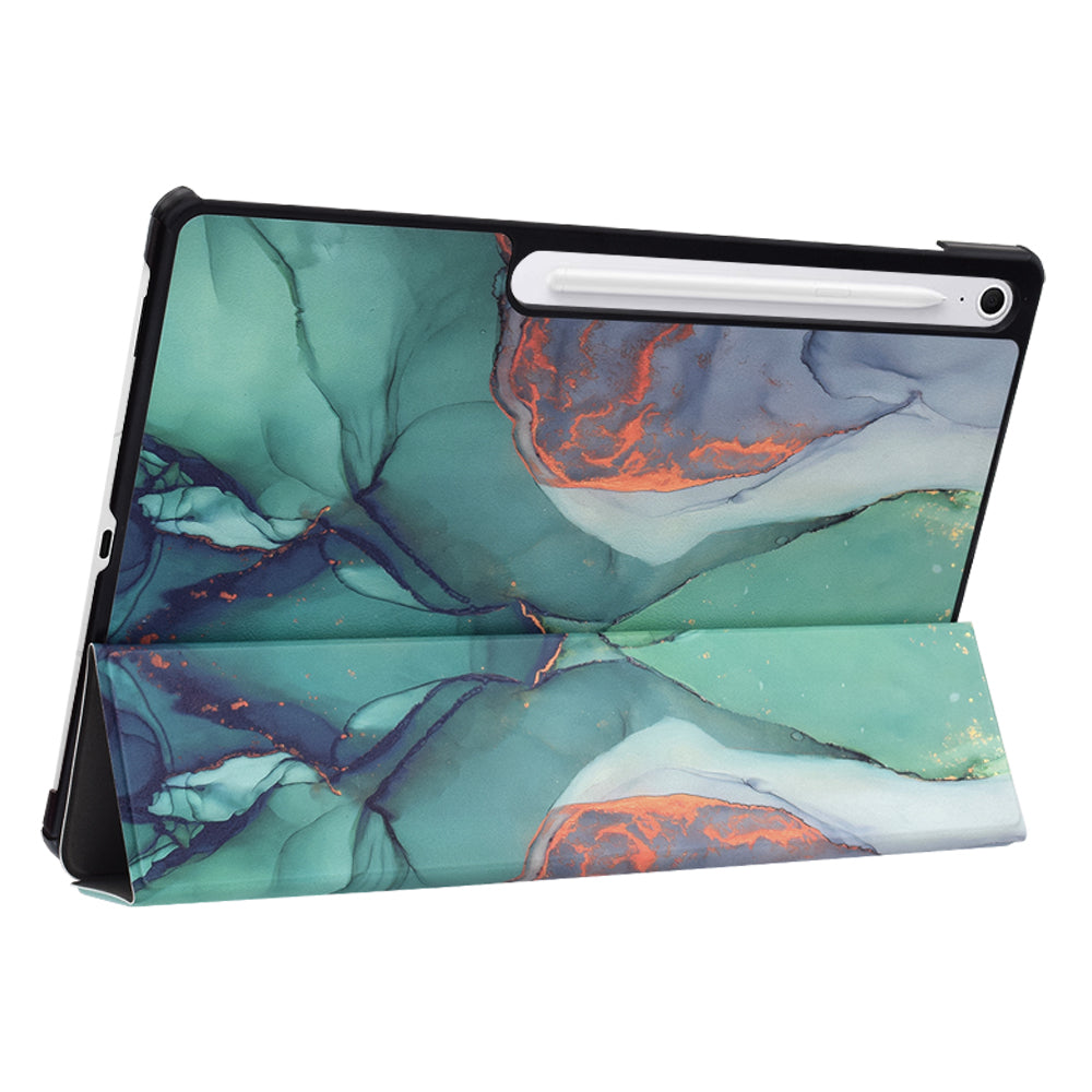 Калъф за Samsung Galaxy Tab S10 FE+, Techsuit, FoldPro Green Time, Многоцветен