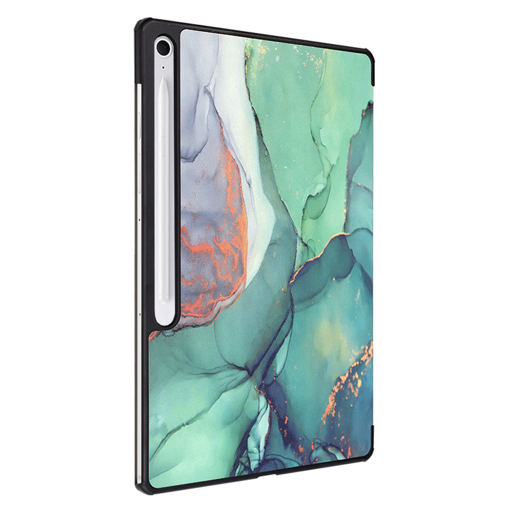 Калъф за Samsung Galaxy Tab S10 FE+, Techsuit, FoldPro Green Time, Многоцветен