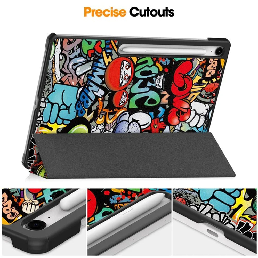 Калъф за Samsung Galaxy Tab S10 FE+, Techsuit, FoldPro Urban Vibe, Многоцветен