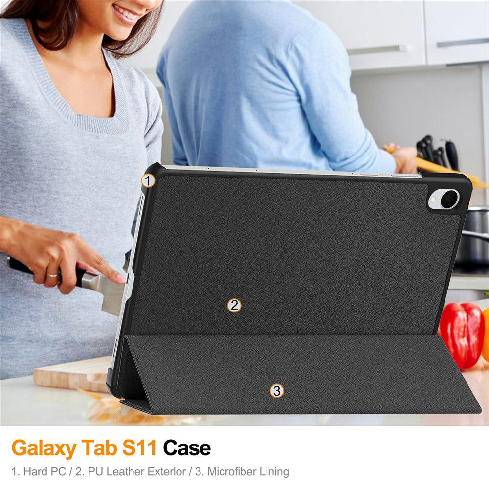 Калъф за Samsung Galaxy Tab S11, Techsuit, FoldPro, Розов