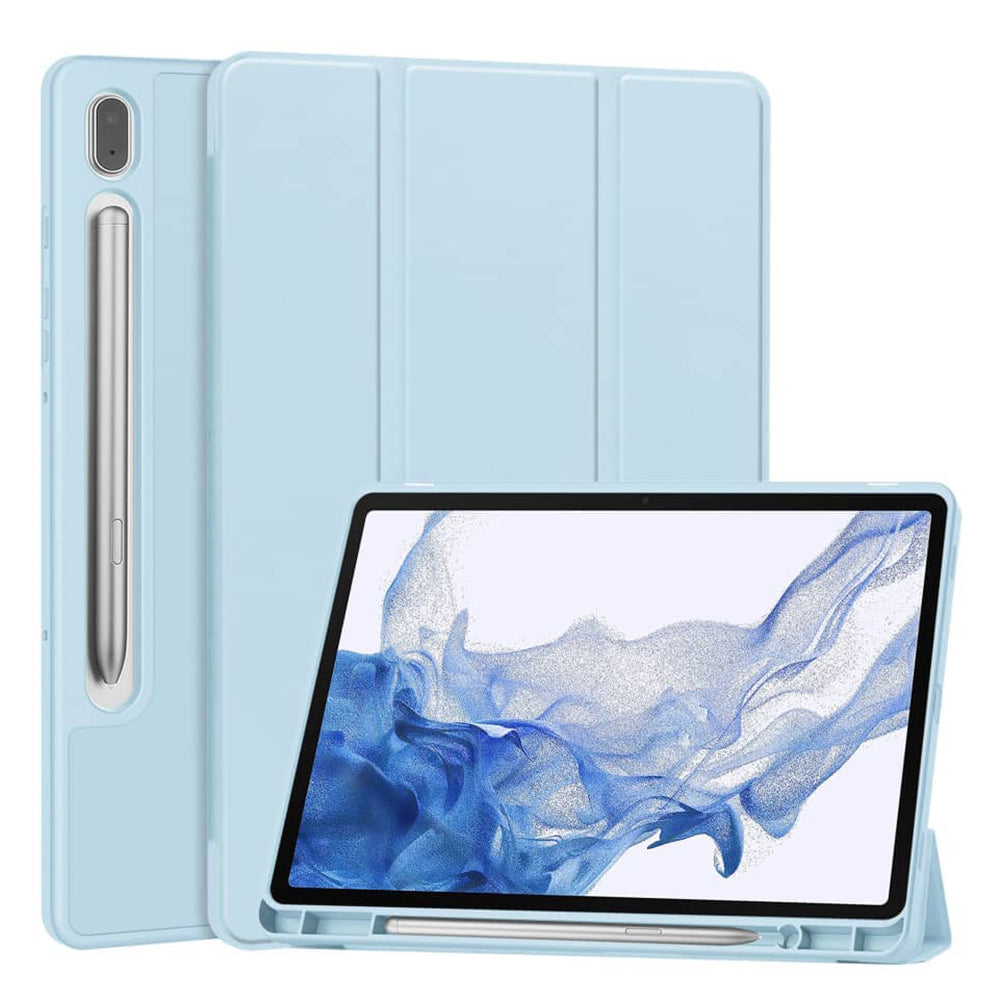 Калъф за Samsung Galaxy Tab S11 Ultra, Techsuit, Flex Trifold, Син