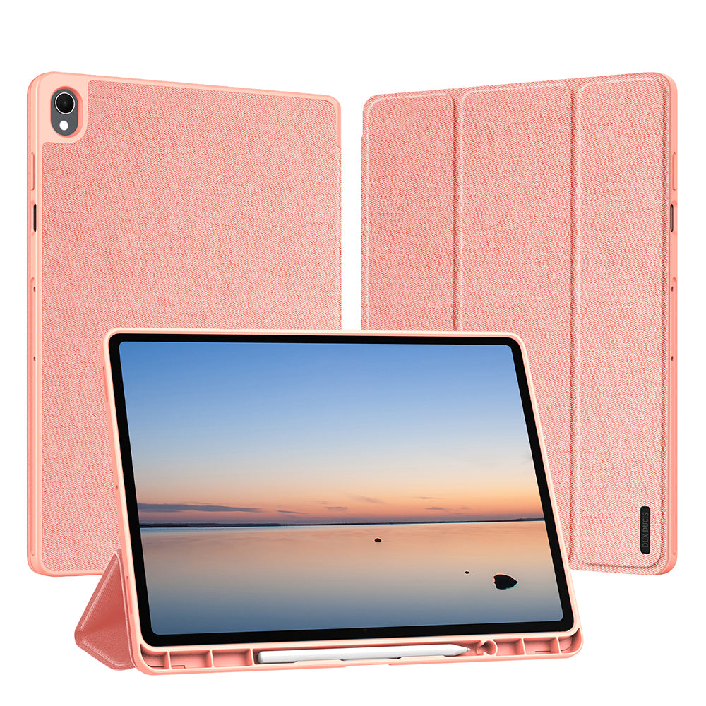 Калъф за Samsung Galaxy Tab S12 Plus, DUX DUCIS, Domo с държач за писалка, розов