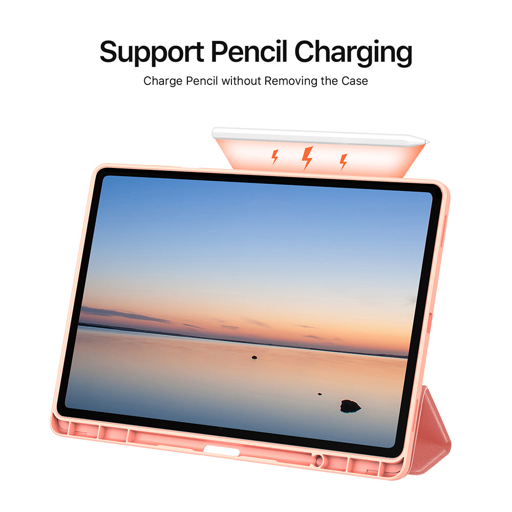 Калъф за Samsung Galaxy Tab S12 Plus, DUX DUCIS, Domo с държач за писалка, розов