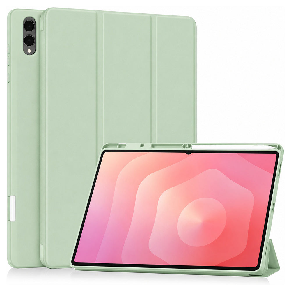 Калъф за Samsung Galaxy Tab S12 Ultra / Tab S11 Ultra, Techsuit, Flex Trifold, Зелен Матча